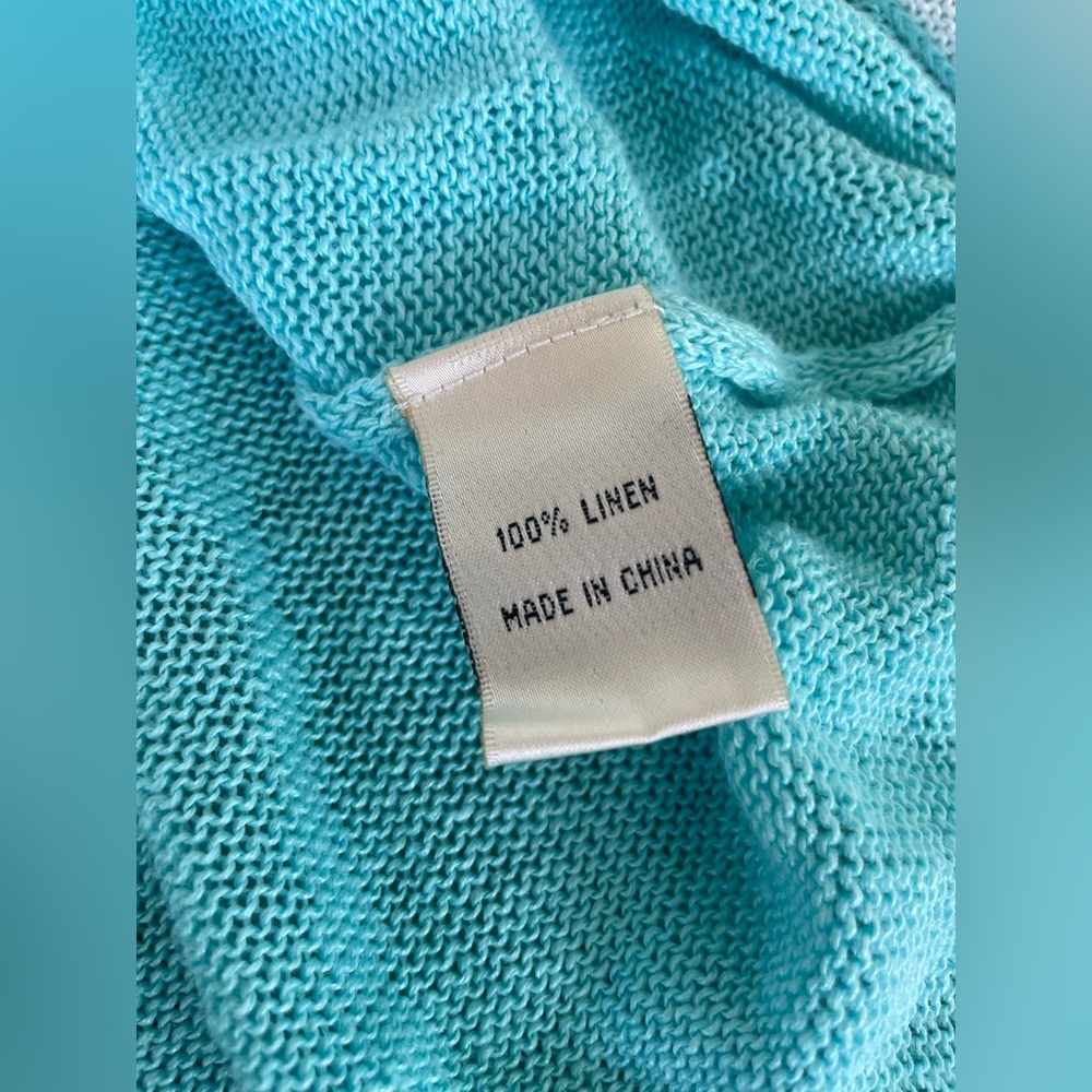 Avalin Women's Aqua V-Neck Sweater - Picture 7 of 8
